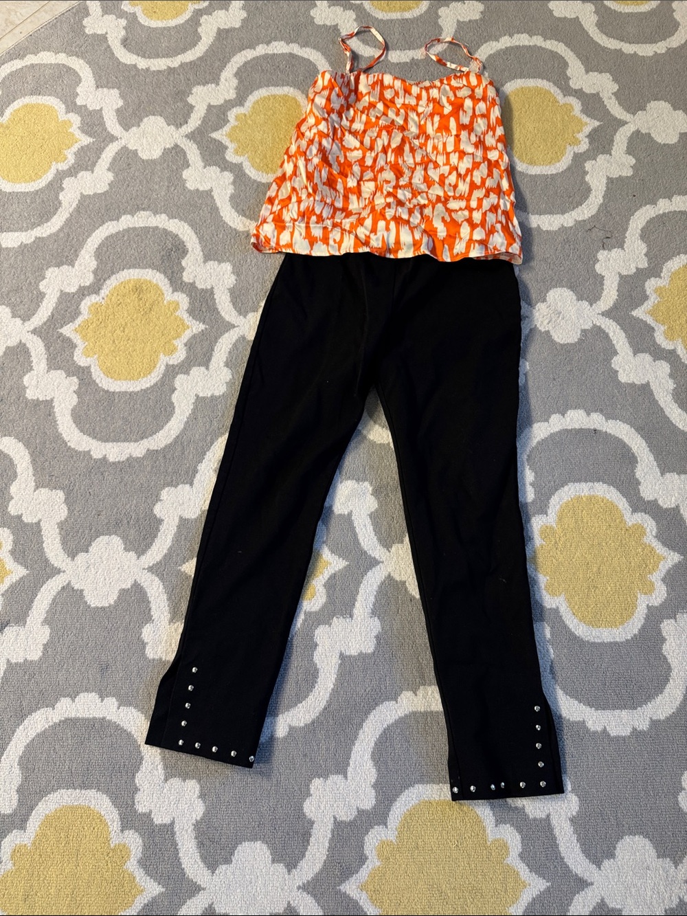 Corey Lynn Calter Black pants with Hem Studs